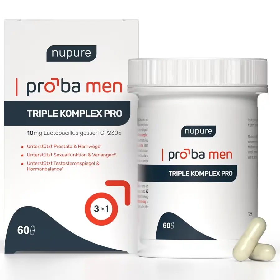 Proba Men Triple Komplex PRO: Packung und Dose mit 60 Kapseln